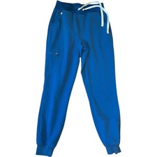 New Figs Zamora High Waisted Royal Blue Jogger Scrub Pants Size Small