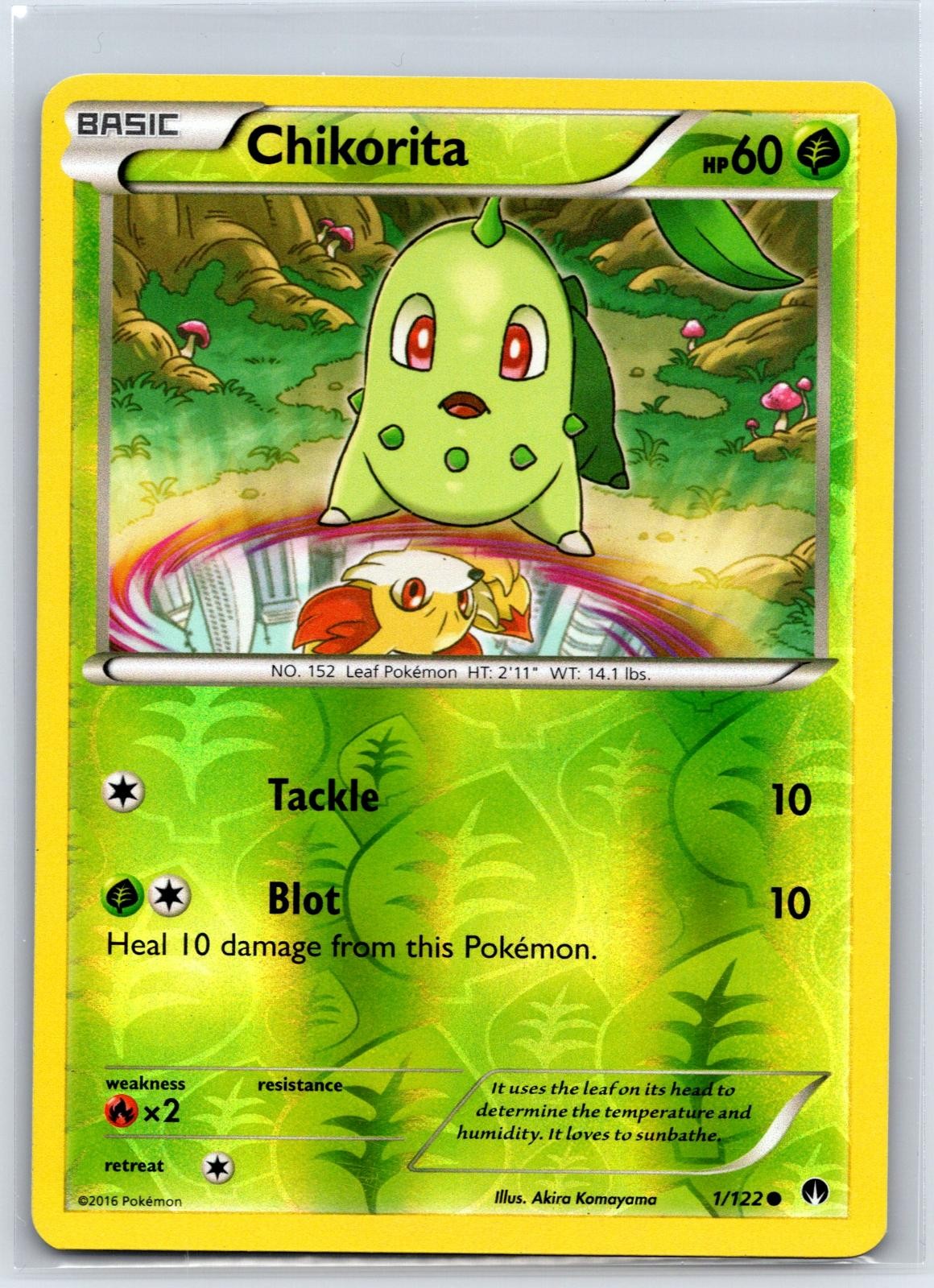 Chikorita 1/122 Common BREAKpoint Pokemon Reverse Holo LP 513-5