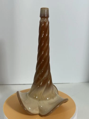 Replacement Fenton Chocolate Slag Epergne Horn 8”
