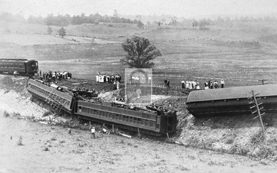 Railroad Train Wreck Millerton New York NY - Reprint