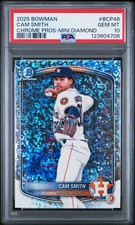 2025 BOWMAN CHROME PROSPECTS MINI DIAMOND #BCP48 CAM SMITH PSA 10