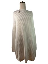 Quince 100% Organic Cotton Open Knit Long Sleeve Cover Up Mini Dress Size L NWT