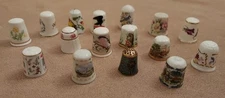 LOT 16 Collector Thimbles Ceramic England Austria Wales Canada Portugal W German