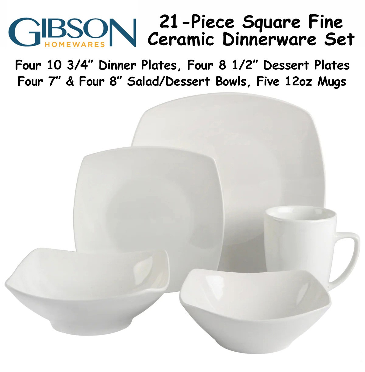 Gibson Homewares White Tableware