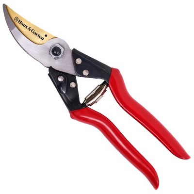 Haus & Garten Titanium Bypass Pruning Shears 8.75 Inch Heavy Duty Garden Tool