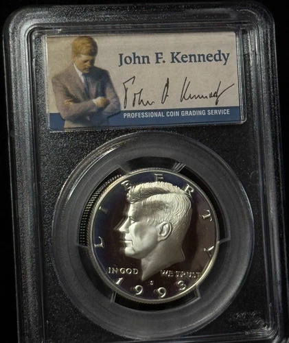 PCGS PR69DCAM - 1993 S Kennedy Silver 50C Proof Half Dollar Coin - 758