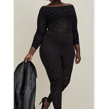TORRID CAT SUIT - FULL LENGTH - LEOPARD ANIMAL PRINT SIZE 4x