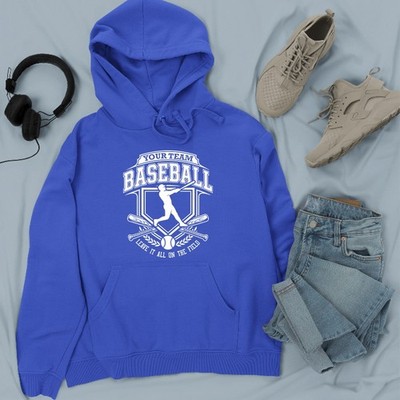 Personalisierter individueller Baseball Team Hoodie Leave It All On The Field Sport Geschenk