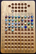 Marble Holder Display Sorting Tray Solid Maple Wood Marbles Not Included