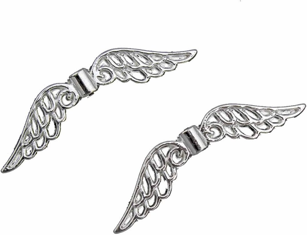 FlüGel Engel Metallperlen EngelsflüGel Perlen 32Mm Metall Spacer Silber Schmuckt-image