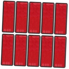 10 Pack Safety Reflectors Red Self Adhesive Rectangle Reflector for RED-A30