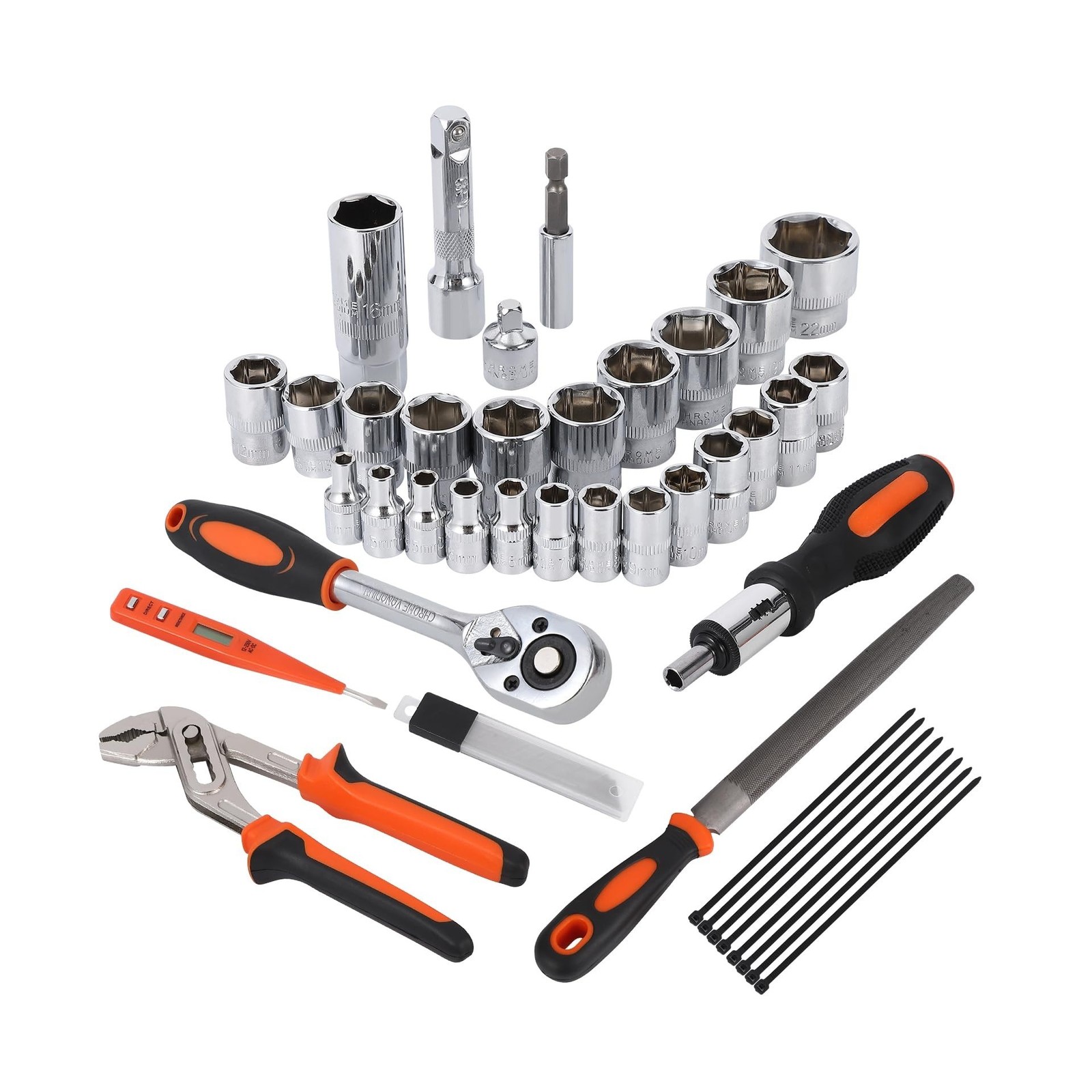 PioneerWorks 236 Piece Socket Wrench Auto Repair Tool Combination Package Mix...
