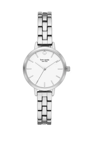 NUOVO Orologio Kate Spade Metro Argento Acciaio Inox KSW9001