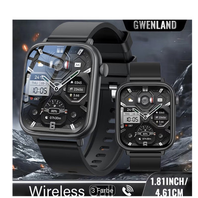 Gwenland Smart Bracelet 1.81 Zoll Wireless Calling Fitness Tracker Musiksteueru 