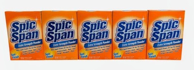 5 Boxes Spic and Span Extra Strength Powder - Sun Fresh - 27 Oz. Each