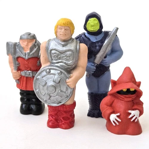 Vintage 1984 Masters of the Universe Pencil Topper Figure Eraser Set of 4 - M.I.