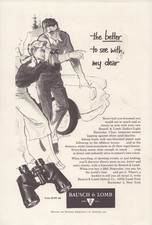 Vintage 1958 Bausch & Lomb Binoculars Print A...