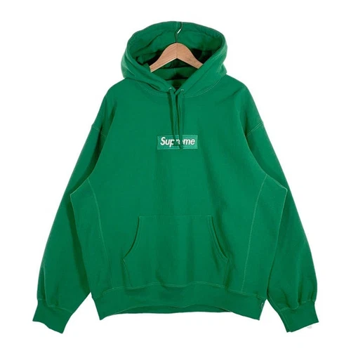 Felpa con cappuccio Supreme 24AW Box logo pullover felpa verde taglia usata