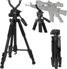 Rifle Shooting Rest Tripod with V Yoke Bracket V Shaped Gun Rack for Hunting
