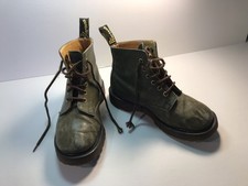 Vintage Dr. Martens Made in England Green Nubuck Boots UK 5 US W7