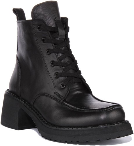 Bottes Plumers En Cuir Noir – Talon Bloc – Taille 38 – Occasion Très Bon état