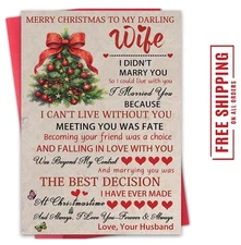 Romantic Christmas Card for Wife,Special Xmas Card for Wife,Unique Christmas Ide