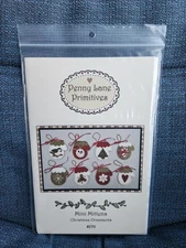 Penny Lane Primitives Wool Pattern #270 Mini Mittens Christmas Ornaments NEW