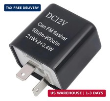 12V 2 Pin Adjustable CAN FM Flasher Relay, 50 200c/m LED Turn Signal Flasher Fix