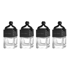 4pcs Hanging Car Air Freshener Perfume Bottle, 8ml(Clear, Cube)