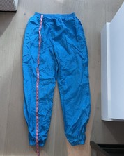 Vintage 90  s Teal Nylon Windbreaker Track Pants Size L Joggers