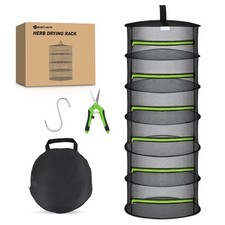 6 Layer Herb Drying Rack Hanging Mesh Net Foldable Plant Drying Racks 24" w G...