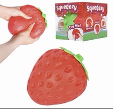 Sunny Days Jumbo Squeezy Strawberry Squishy Toy Stress Relief Sensory Fun