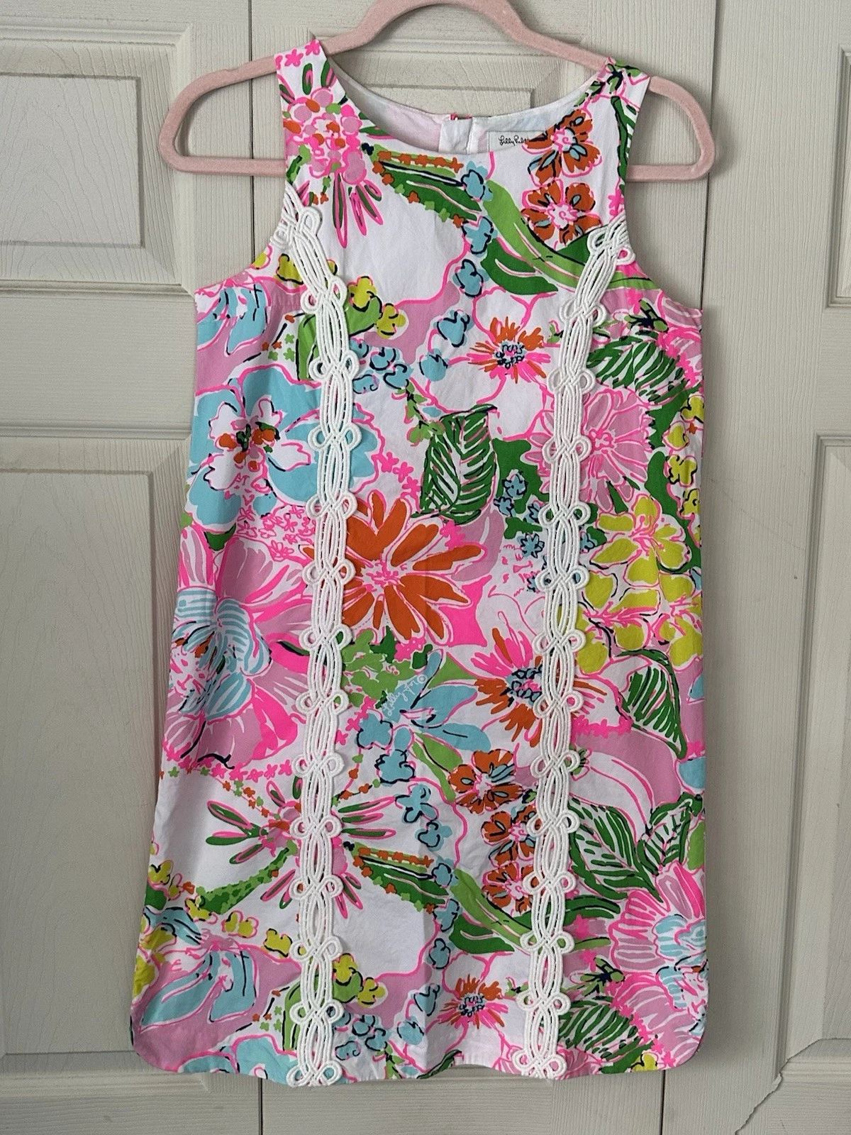 Girls Lilly Pulitzer Nosey Posey Floral Sleeveless Dress Sz XL 14/16 Resort Wear