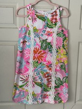 Girls Lilly Pulitzer Nosey Posey Floral Sleeveless Dress Sz XL 14/16 Resort Wear