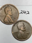 1924-S & 1924-P LINCOLN WHEAT CENT SET, Nice condition coins, set #242