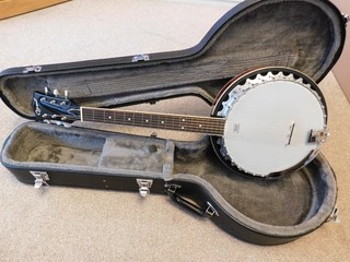 Ozark 6 string Banjo Guitar with hard case