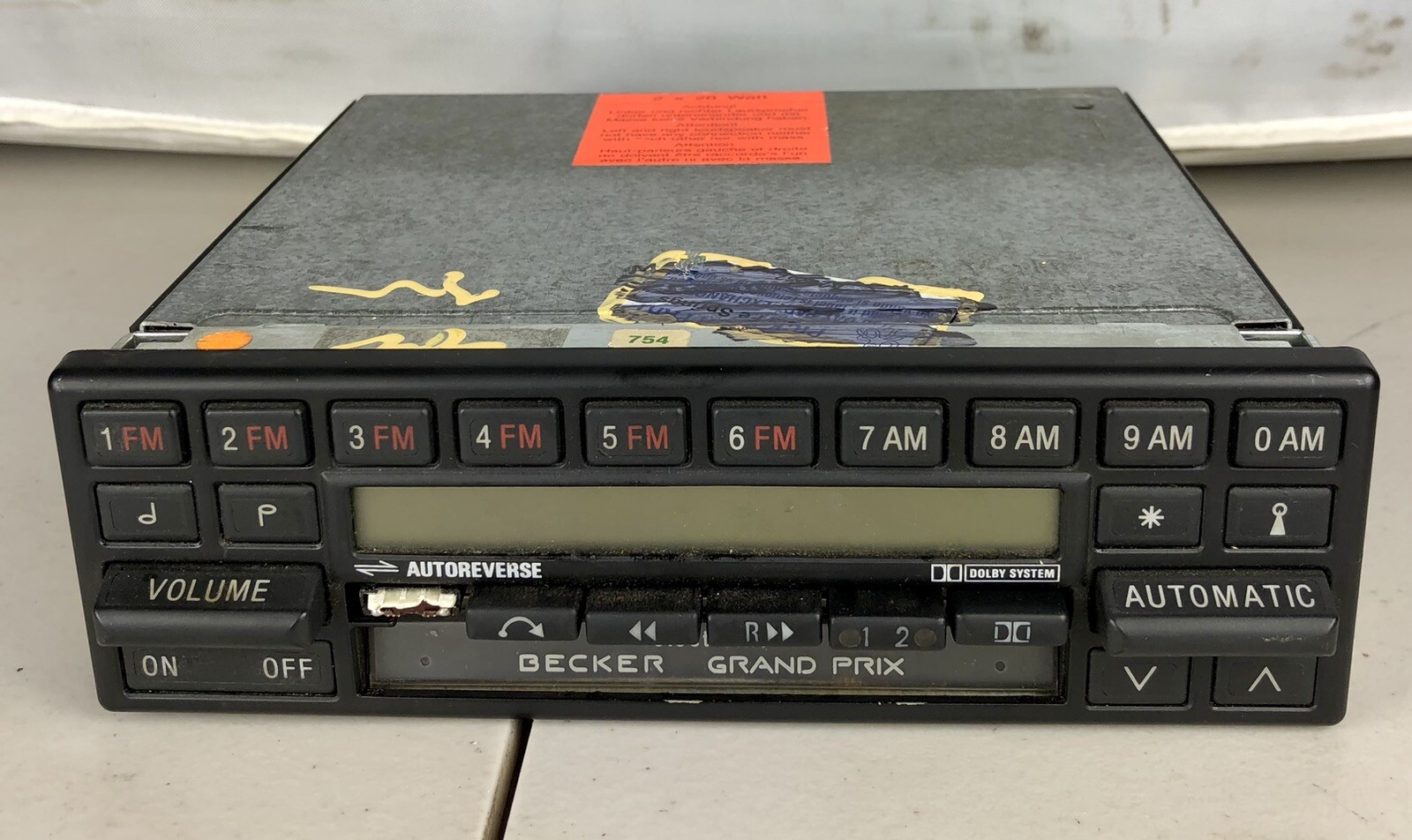 BECKER Grand Prix 754 - OEM Cassette Radio 86-87 Mercedes - PARTS ONLY ...