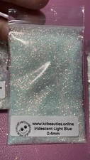 Iridescent White Blue 0.4MM Fine Glitter for nail acrylic gel craft US Seller 5g