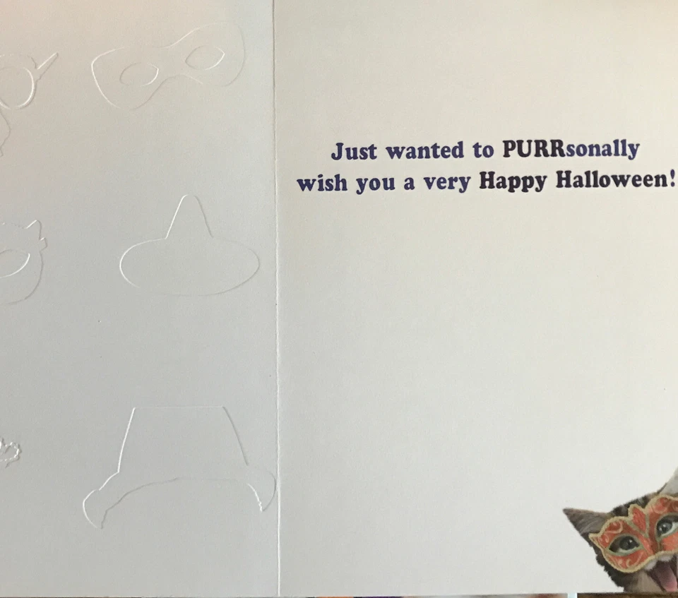 Halloween, Lindos Gatos en Disfraces de Halloween, Tarjeta de Felicitación, RPG Foto 2 de 3