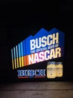 VTG Busch Beer "The Official Beer Of Nascar" RARE Racing 1991 Lighted Sign 18x18