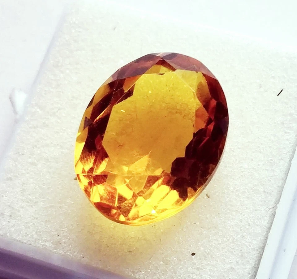 Golden Quartz Loose Gemstone Oval Cut 10.75 Ct Certified With Free Gift - Image 3 of 4