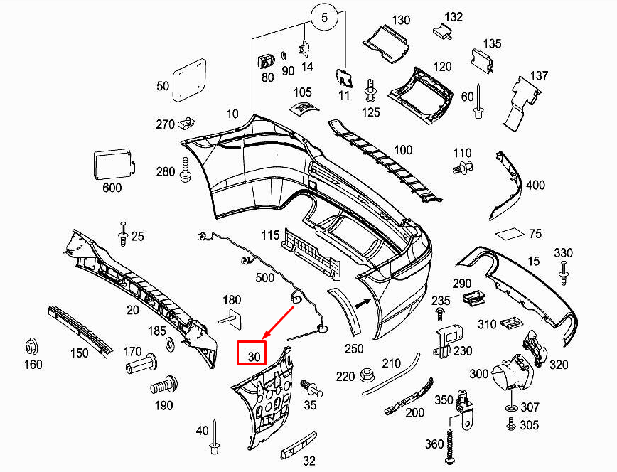 Neu MERCEDES-BENZ R W251 Stoßstangenverstärkung hinten links A2518850316