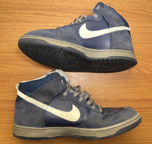 Nike Dunk High Midnight Navy Blue White Men’s Size 12 Sneakers 317982-401 - Picture 3 of 9
