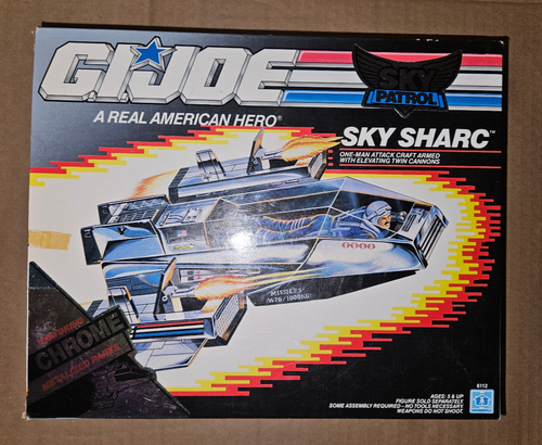 GI Joe ARAH Sky Patrol Sky Sharc Complete W/Box Sealed Bag 1990 Vintage Unused