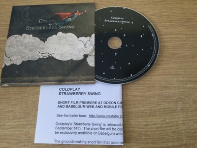 Promotional cd single-  Coldplay   Strawberry Swing ( 3 tracks ) + press release