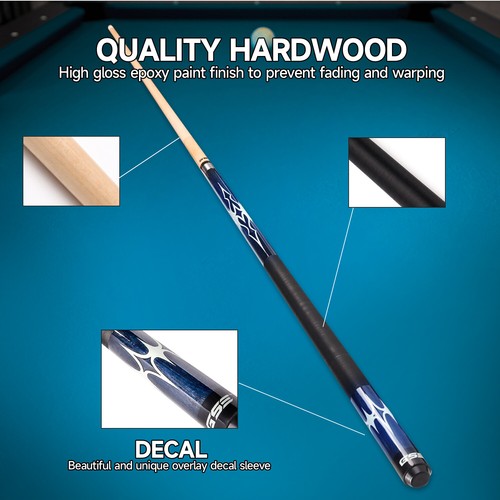 58" 2-Piece Canadian Hardwood Maple Billiard Pool Cue Sticks(6 Colors, 18-21oz) - 第 15/49 張圖片