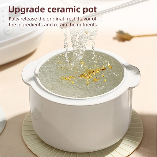 Electric Slow Cooker 1 Quart 200W Food Warmer with Ceramic O0H4 - Picture 6 of 8