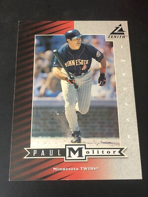 1998 Zenith Silver Impulse 5 X 7 Paul Molitor #Z11