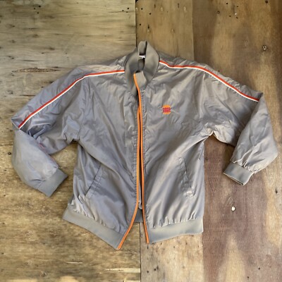 Burger King Employee Bomber Jacket Mens Medium Tan