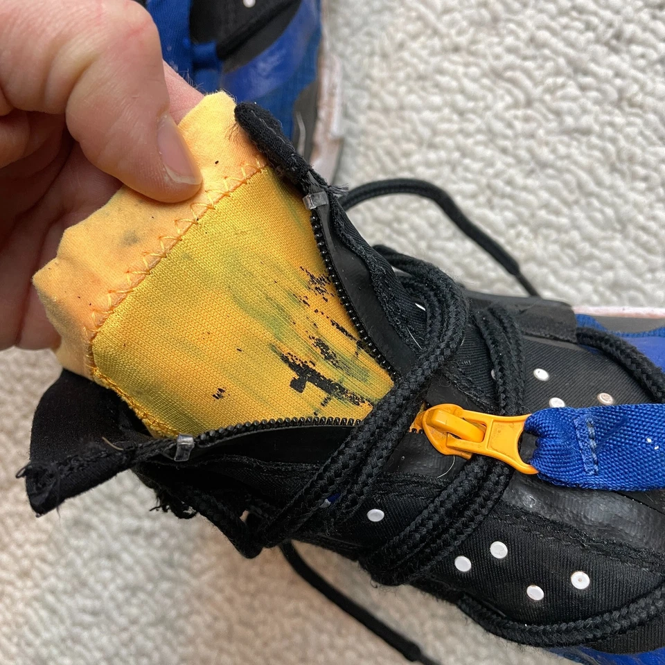 Nike Air Huarache Gripp Black Blue Yellow AO1730-006 Mens 7.5 Basketball Sneaker - Image 2 of 4